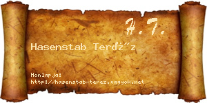 Hasenstab Teréz névjegykártya